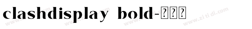 clashdisplay bold字体转换